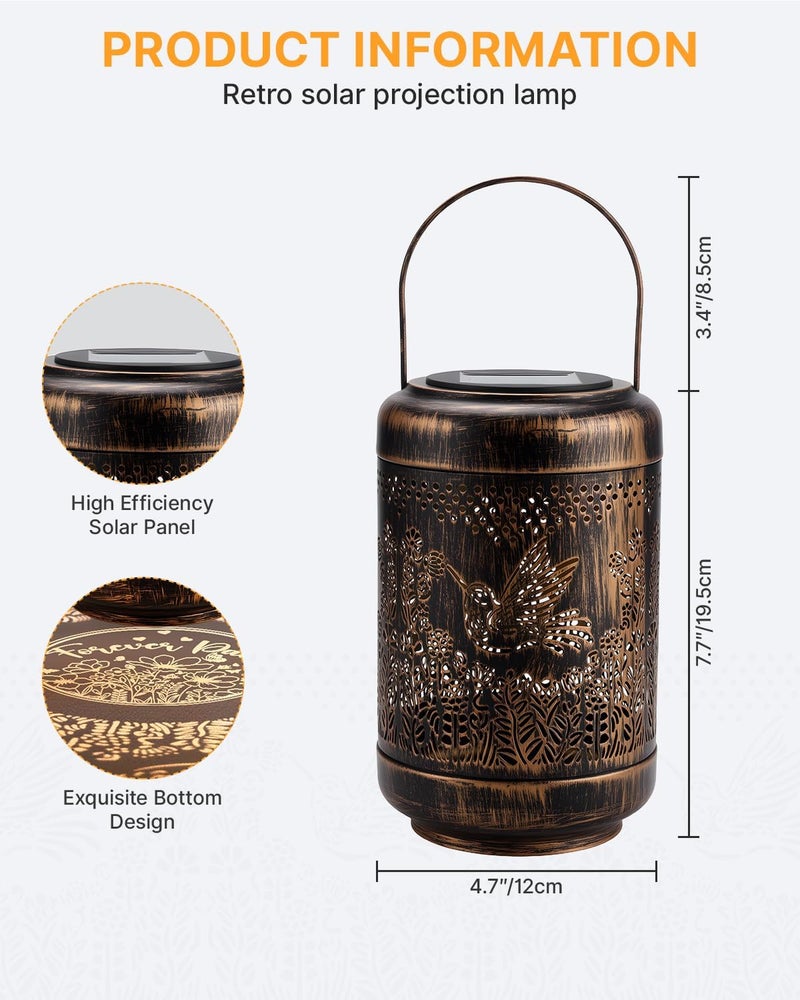 Calibron Best Friend Birthday Gifts for Women Solar Lanterns Outdoor Waterproof, Best Friend Gifts for Women Solar Lights Garden Decor, Hanging Light Yard Decoration Outdoor, Backyard, Patio, Porch - Image 5